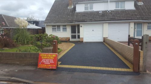 Driveway with edging