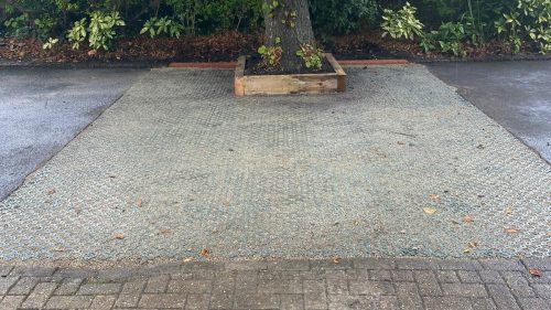 Completed parking space